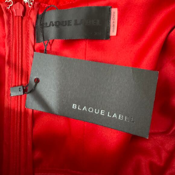 Blaque Label Red Chiffon Sweetheart Mini Dress Size XS NWT - Picture 9 of 11